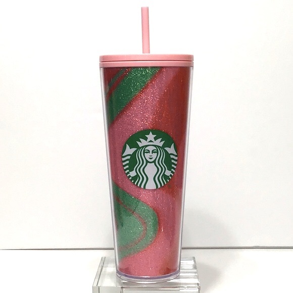 Starbucks Pink glitter cup 24 oz NEW - Picture 1 of 9
